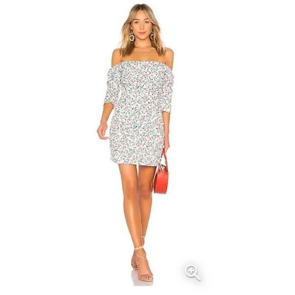 Lovers + Friends Ditsy Floral Long Sleeve Ruched Mini Dress Lovers and Friends - Picture 4 of 10